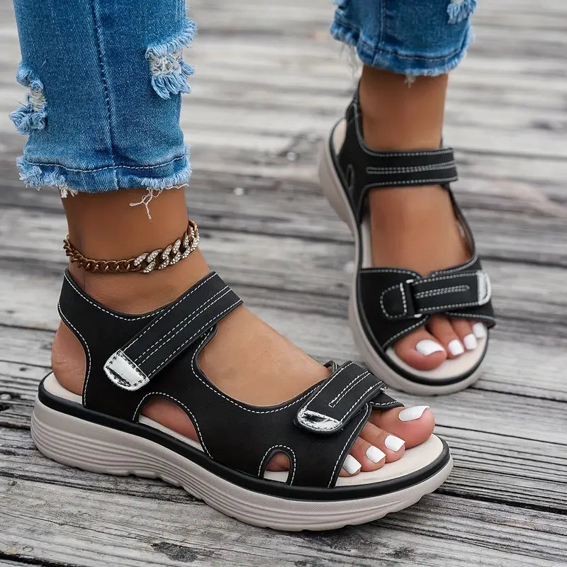 Alia™ - Comfortable wedge sandals with ankle strap