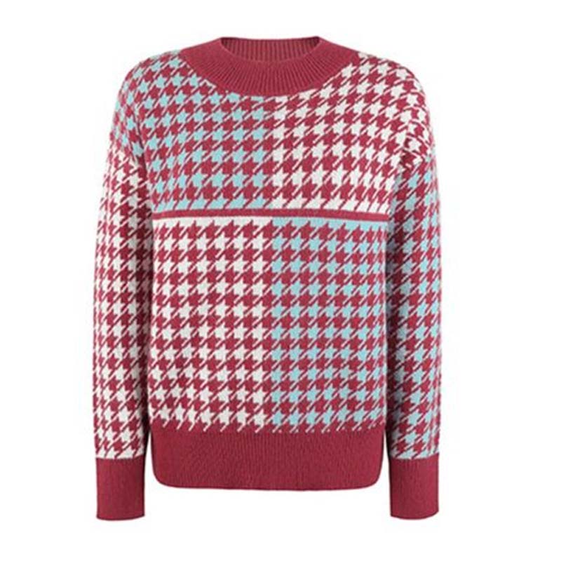 Casual Geometric Knit Pullover | Stylish Comfort for Everyday Wear