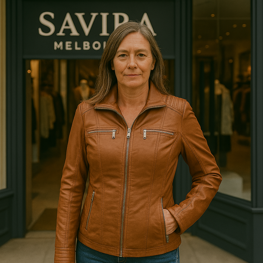 Olivia™ | Waterproof Women's Leather Jacket with Hood