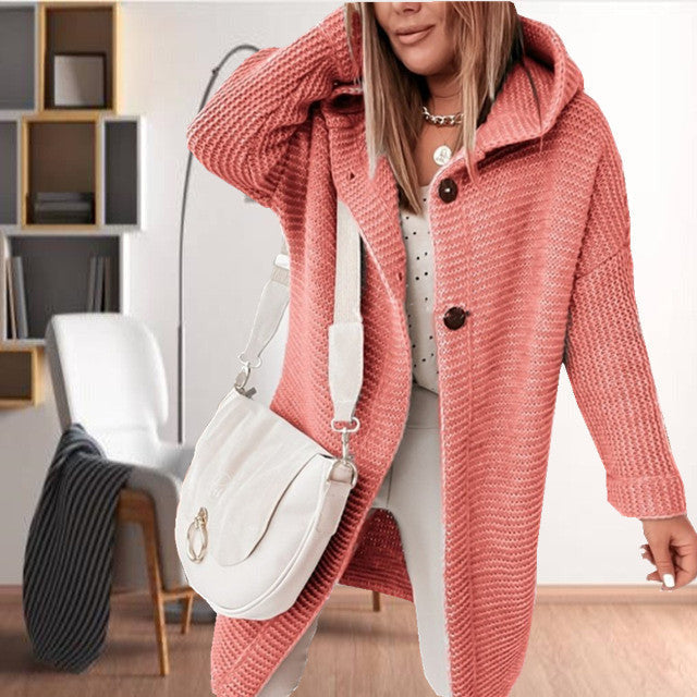Casual Hooded Sweater - Cozy Cotton Blend for All Seasons