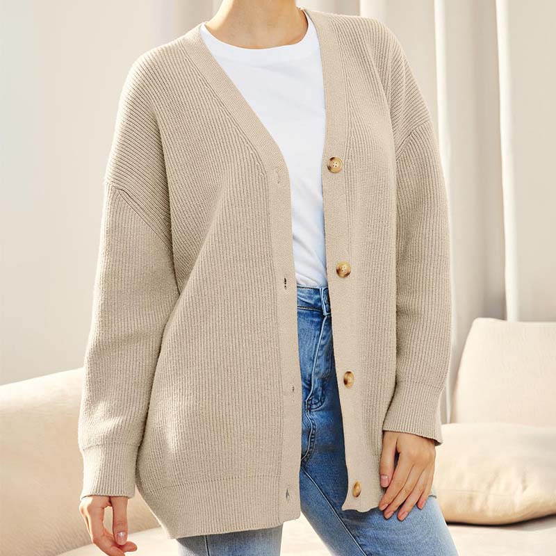 Cozy Knit Long Cardigan - Stylish Layering Essential for Women