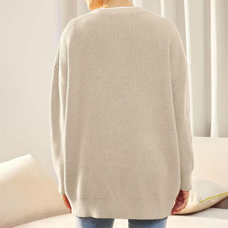 Cozy Knit Long Cardigan - Stylish Layering Essential for Women