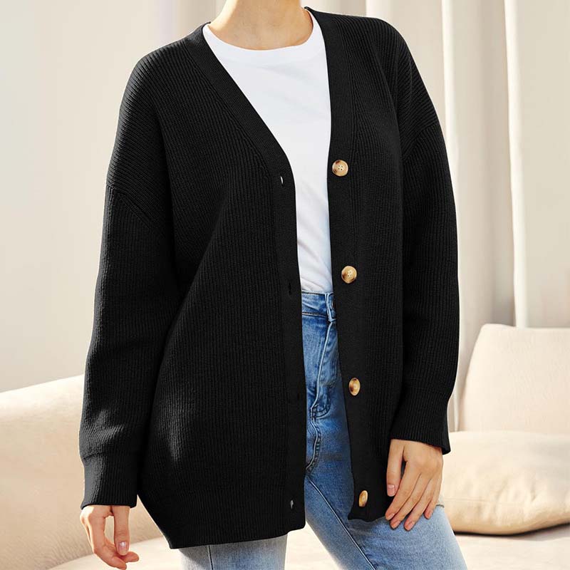 Cozy Knit Long Cardigan - Stylish Layering Essential for Women