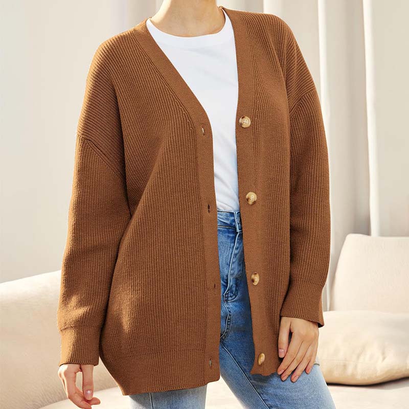 Cozy Knit Long Cardigan - Stylish Layering Essential for Women