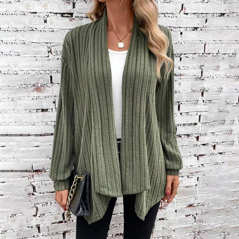 Cozy Long Cardigan - Soft Cotton-Acrylic Blend for All Seasons