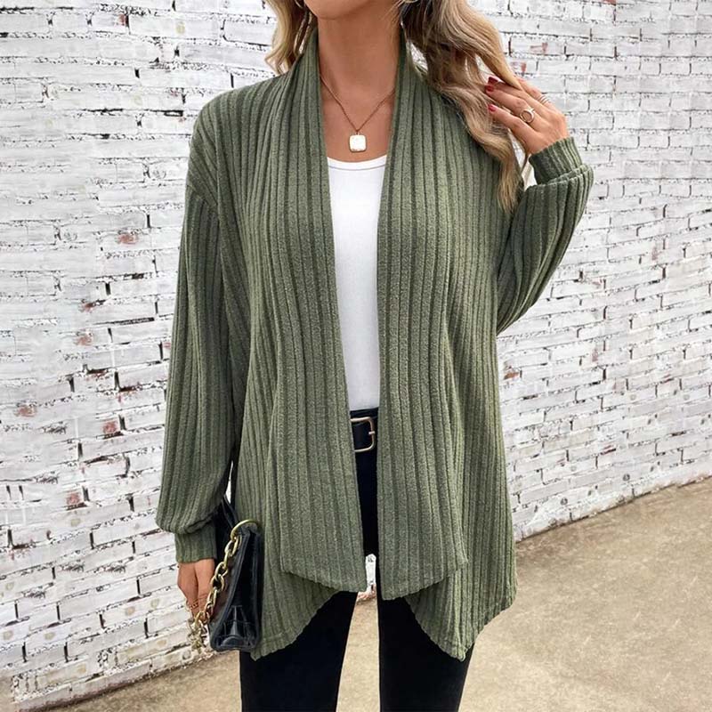 Cozy Long Cardigan - Soft Cotton-Acrylic Blend for All Seasons