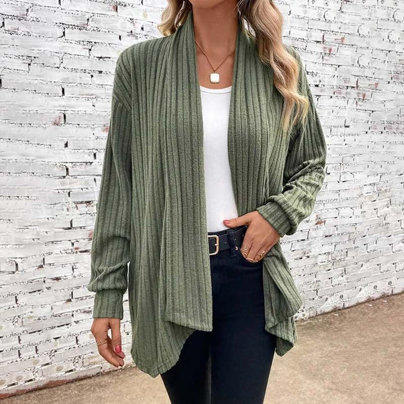 Cozy Long Cardigan - Soft Cotton-Acrylic Blend for All Seasons