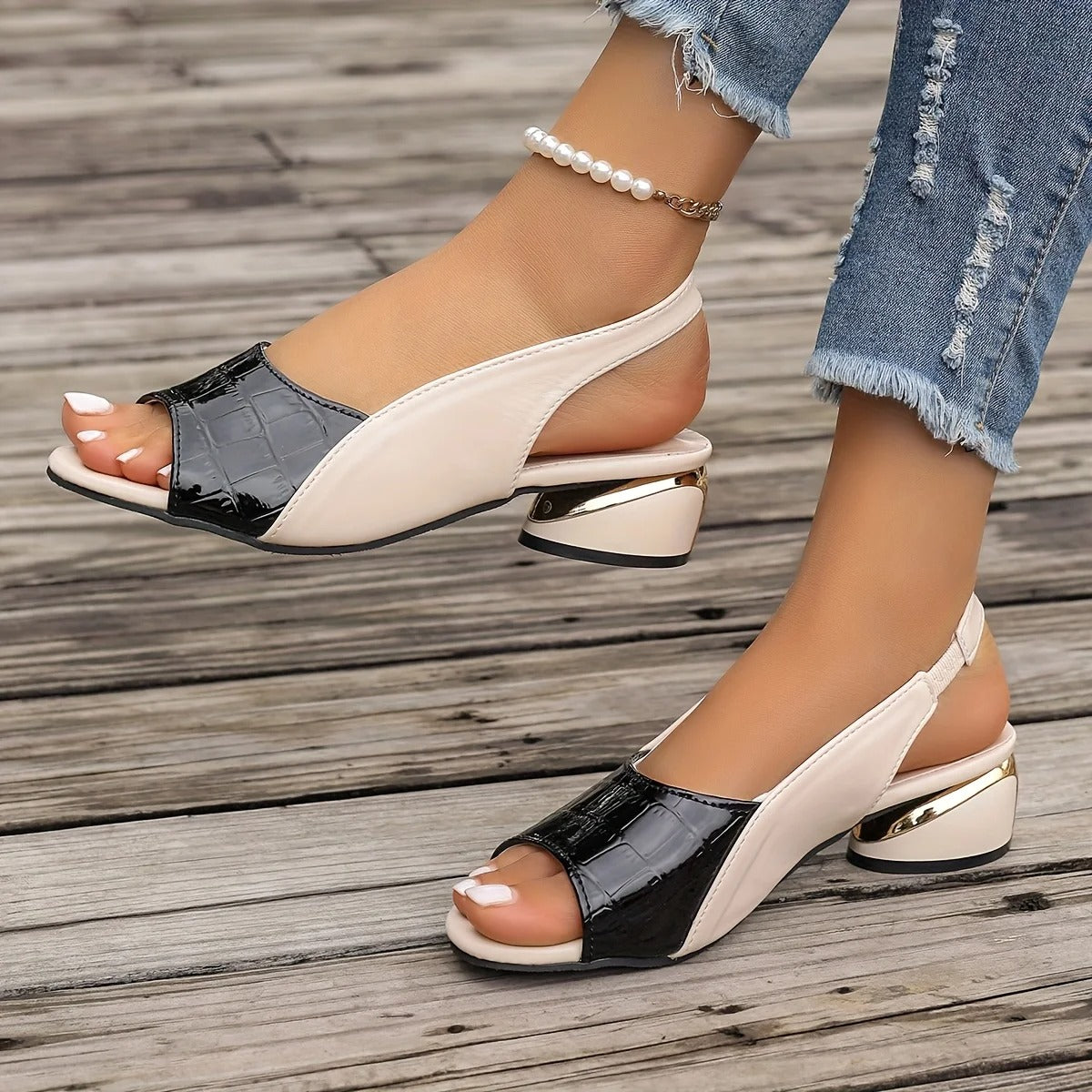 Ventina Mid Heels - Stylish Comfort with Breathable Design