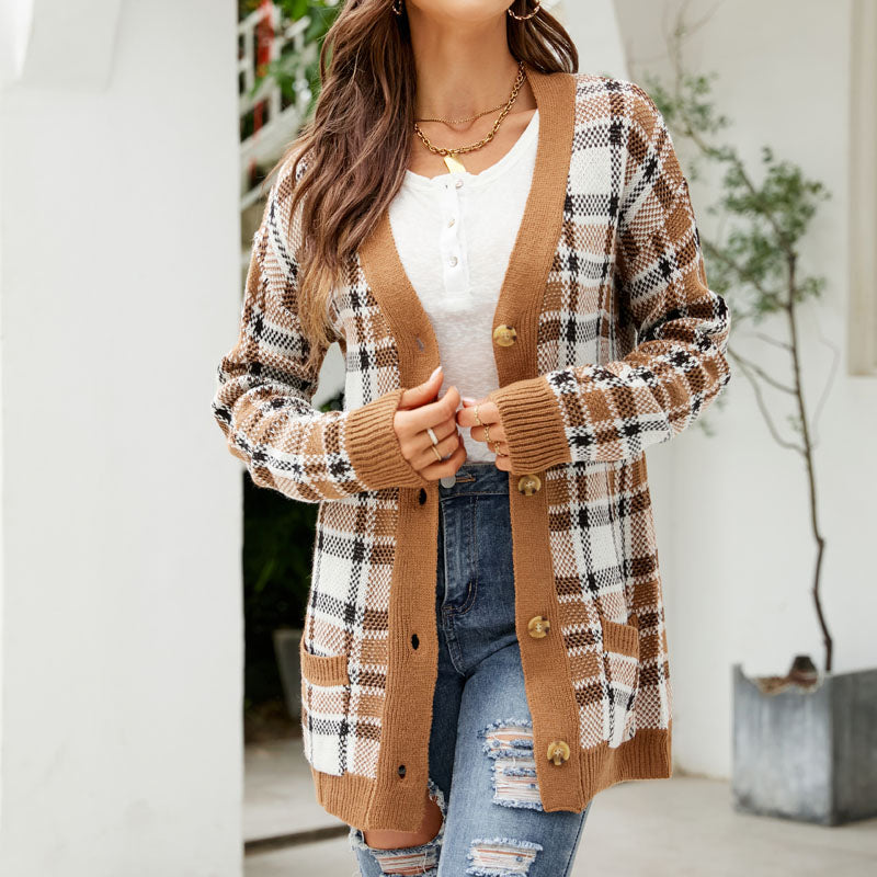 Vintage Knitted Long Cardigan - Cozy & Stylish Layer for Women