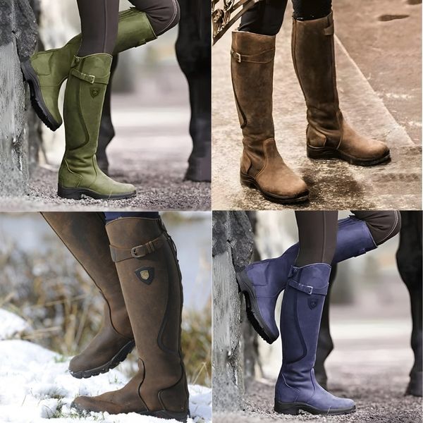Women's Knee High Boots - Premium Orthopaedic Leather for Stylish Comfort