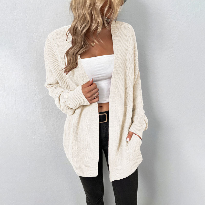 Women's Long Black Cardigan - Cozy Comfort with Pockets for All Seasons