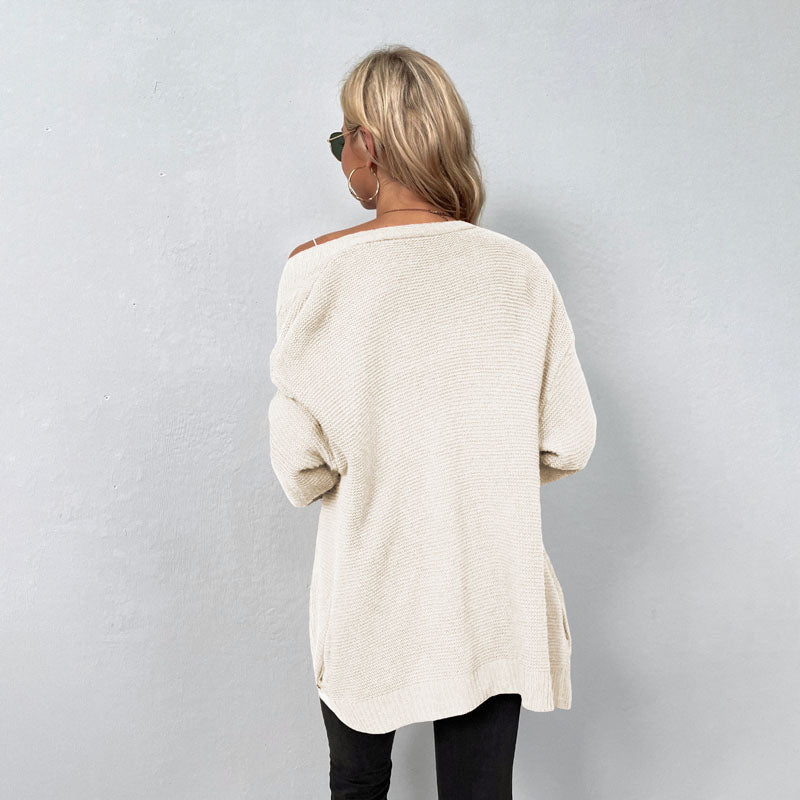 Women's Long Black Cardigan - Cozy Comfort with Pockets for All Seasons