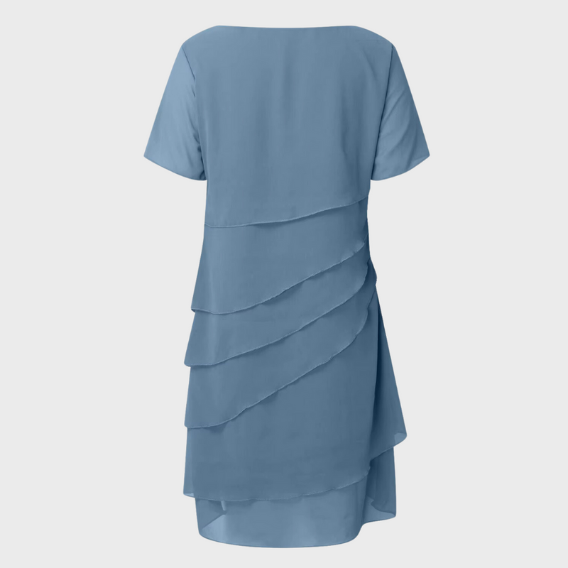 Womens Dress - Elegant Chiffon Summer Wedding Guest & Cocktail Style