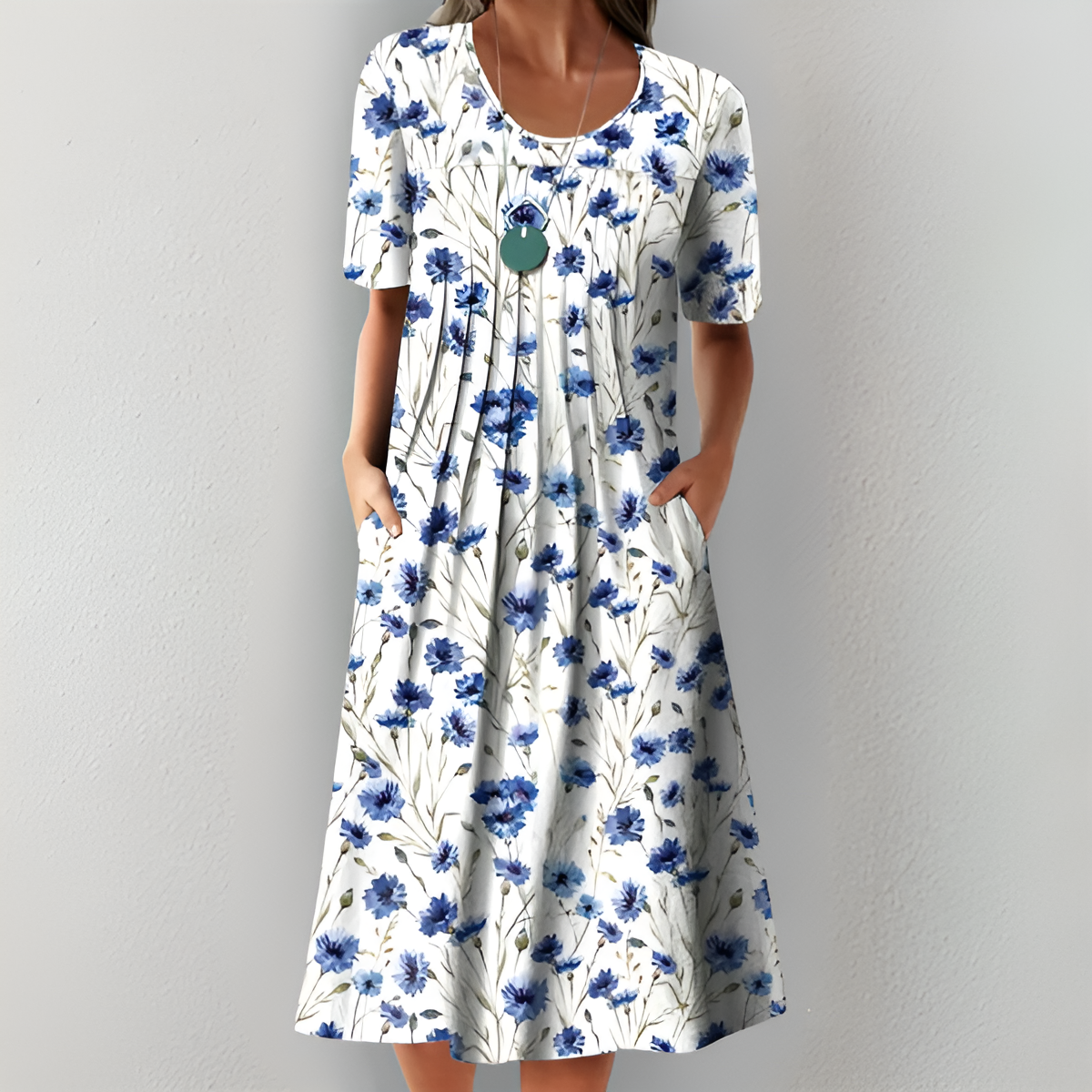Womens Dress - Floral Design With Effortless Elegance & Comfort