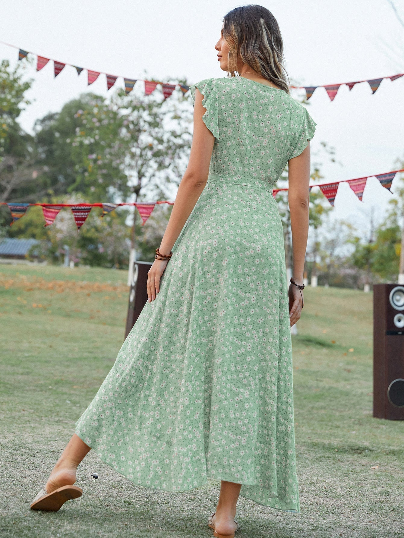 Womens Floral Sleeveless Dress - Elegant Summer Wedding Guest Style