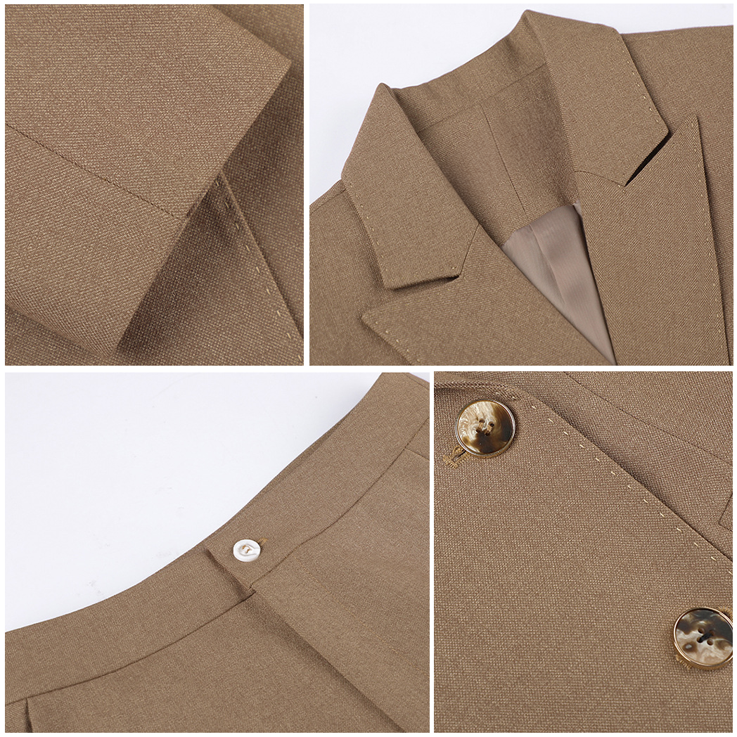 Women's Black Blazer - Elegant Double-Breasted Tailored Fit