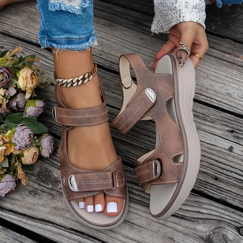 Alia™ - Comfortable wedge sandals with ankle strap