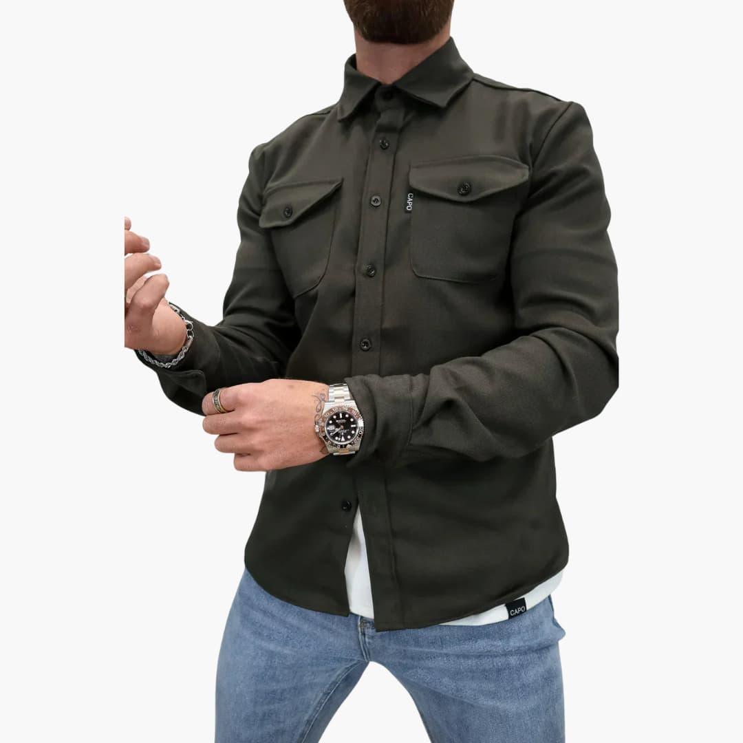 Variant image for Button-Through Jacket Overshirt - Stylish Comfort for Modern Men-25