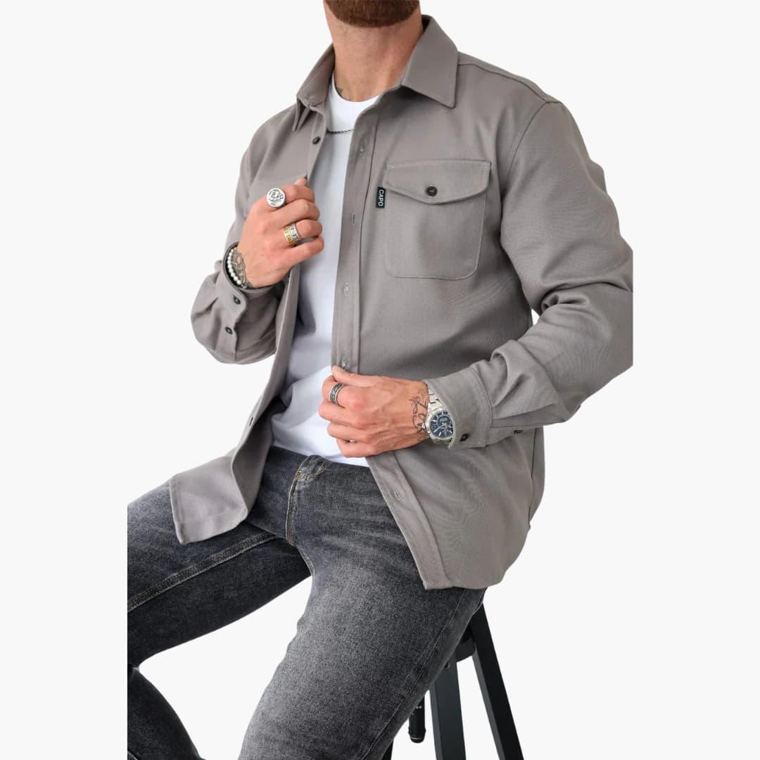 Variant image for Button-Through Jacket Overshirt - Stylish Comfort for Modern Men-13