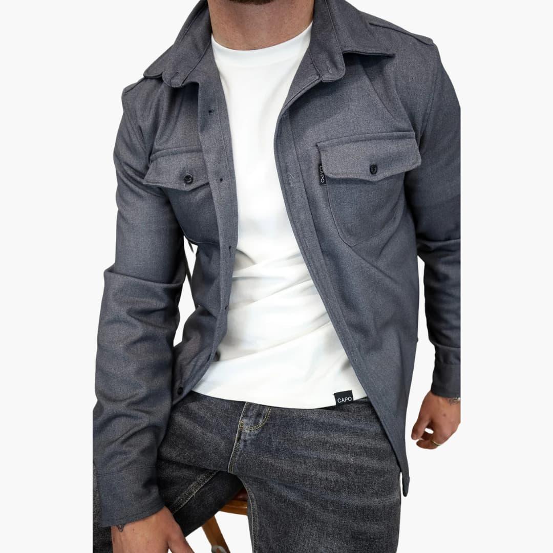 Variant image for Button-Through Jacket Overshirt - Stylish Comfort for Modern Men-19