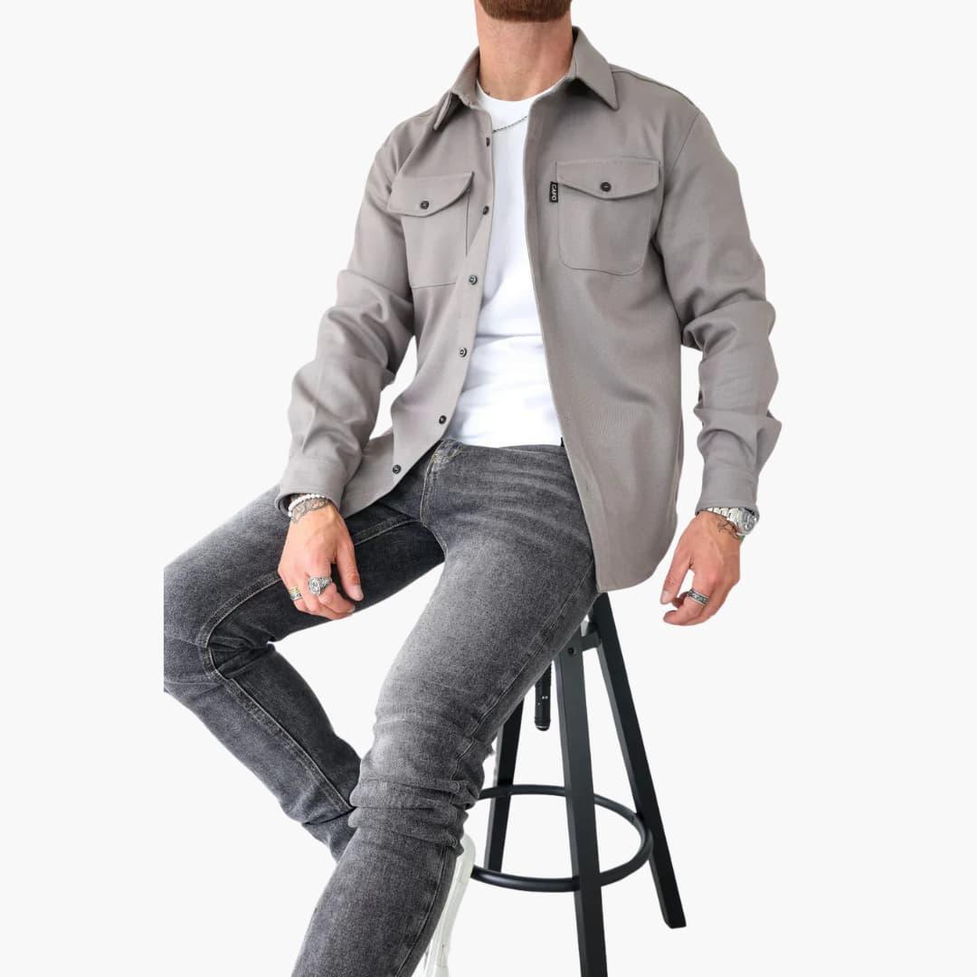 Button-Through Jacket Overshirt - Stylish Comfort for Modern Men