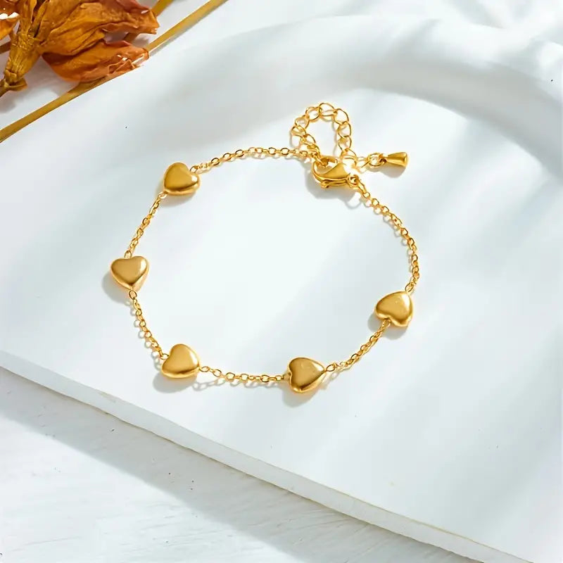 Elegant 18K Gold Plated Stainless Steel Bracelet