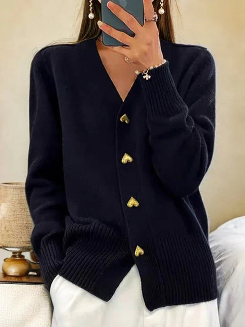 Violetta™ Black Long Cardigan - Timeless Style & Unmatched Comfort