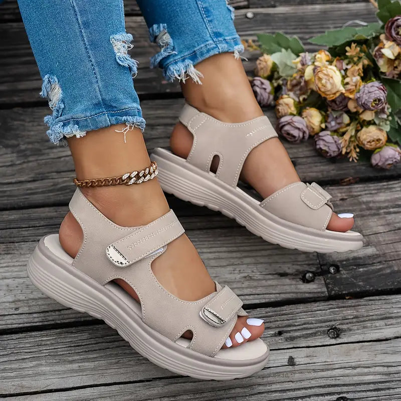 Alia™ - Comfortable wedge sandals with ankle strap