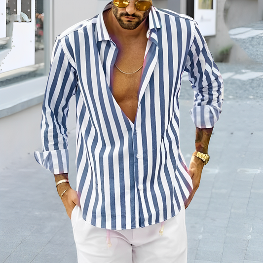 Jacob - Striped men's shirt for summer