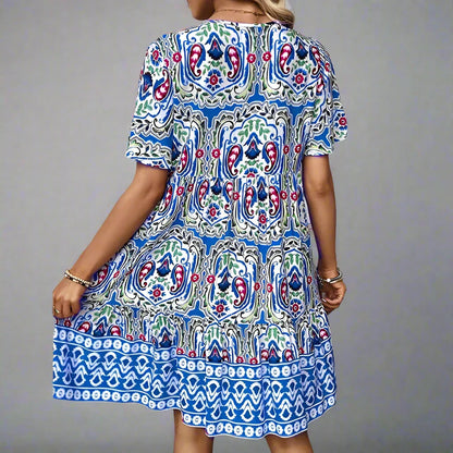 Summer dress with trendy print