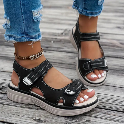 Alia™ - Comfortable wedge sandals with ankle strap