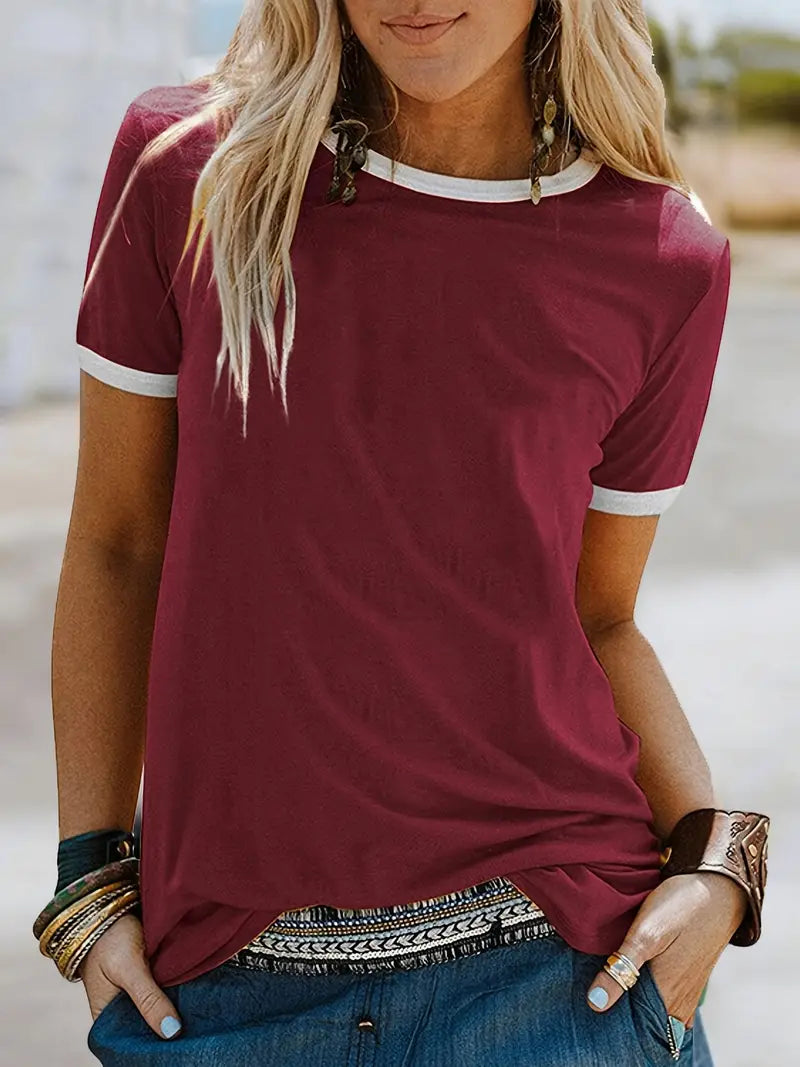 Sleeve Casual Simple T-shirt