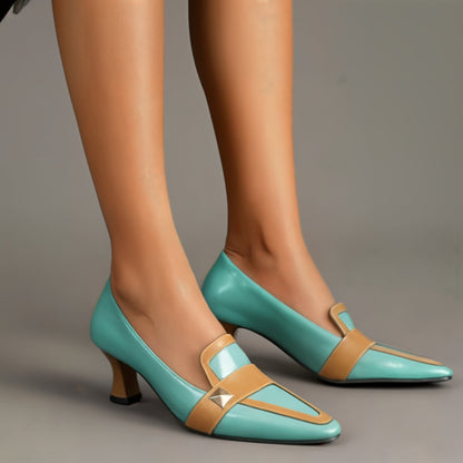 Aveline Mid Heel Shoes - Comfortable Slip-On Design for Summer Style