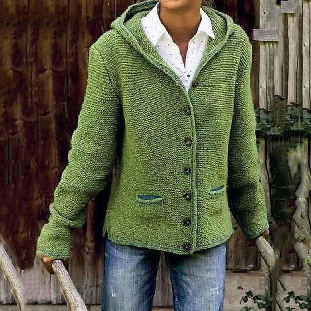 Black Hooded Cardigan - Cozy Cotton Blend for All Seasons
