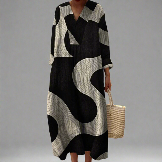 Black Long Sleeve Maxi Dress - Effortless Elegance & Comfortable Fit
