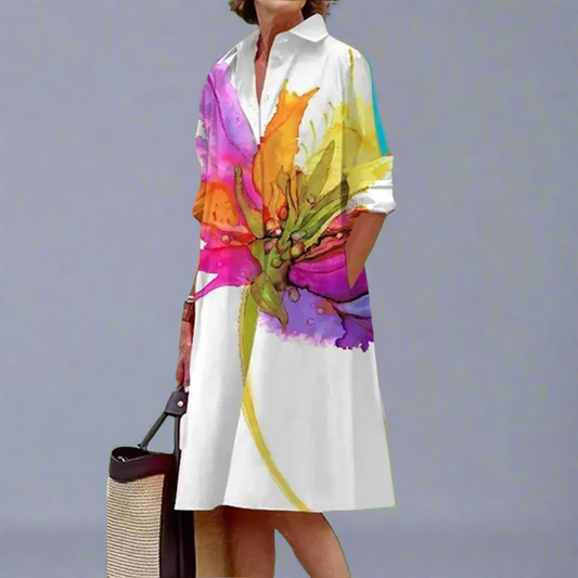 Calliope Women's Summer Midi Dress - Lightweight, Breathable & Flattering Fit