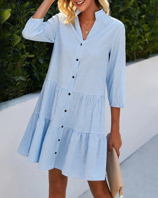 Casual Button Dress - Effortless Style & All-Day Comfort