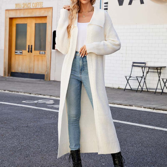 Casual Long Cardigan - Soft Cotton Blend for All Seasons