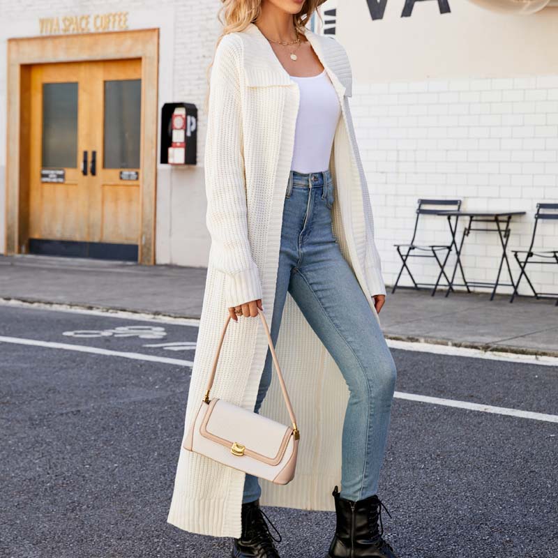 Casual Long Cardigan - Soft Cotton Blend for All Seasons