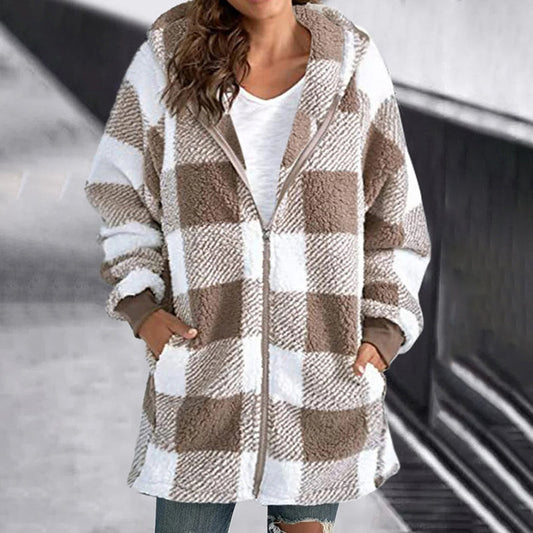 Casual Plaid Jacket - Stylish Comfort for Spring & Autumn Wear