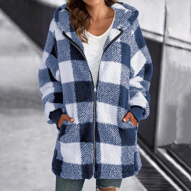 Casual Plaid Jacket - Stylish Comfort for Spring & Autumn Wear