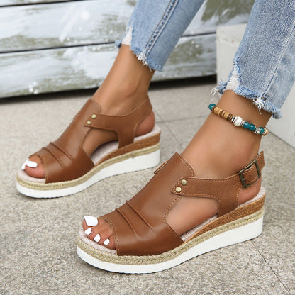 Catalina Buckle Sandals for Women - All-Day Comfort & Adjustable Fit