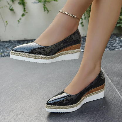 Catalina Skye Heels - Stylish Vegan Leather Wedge with All-Day Comfort