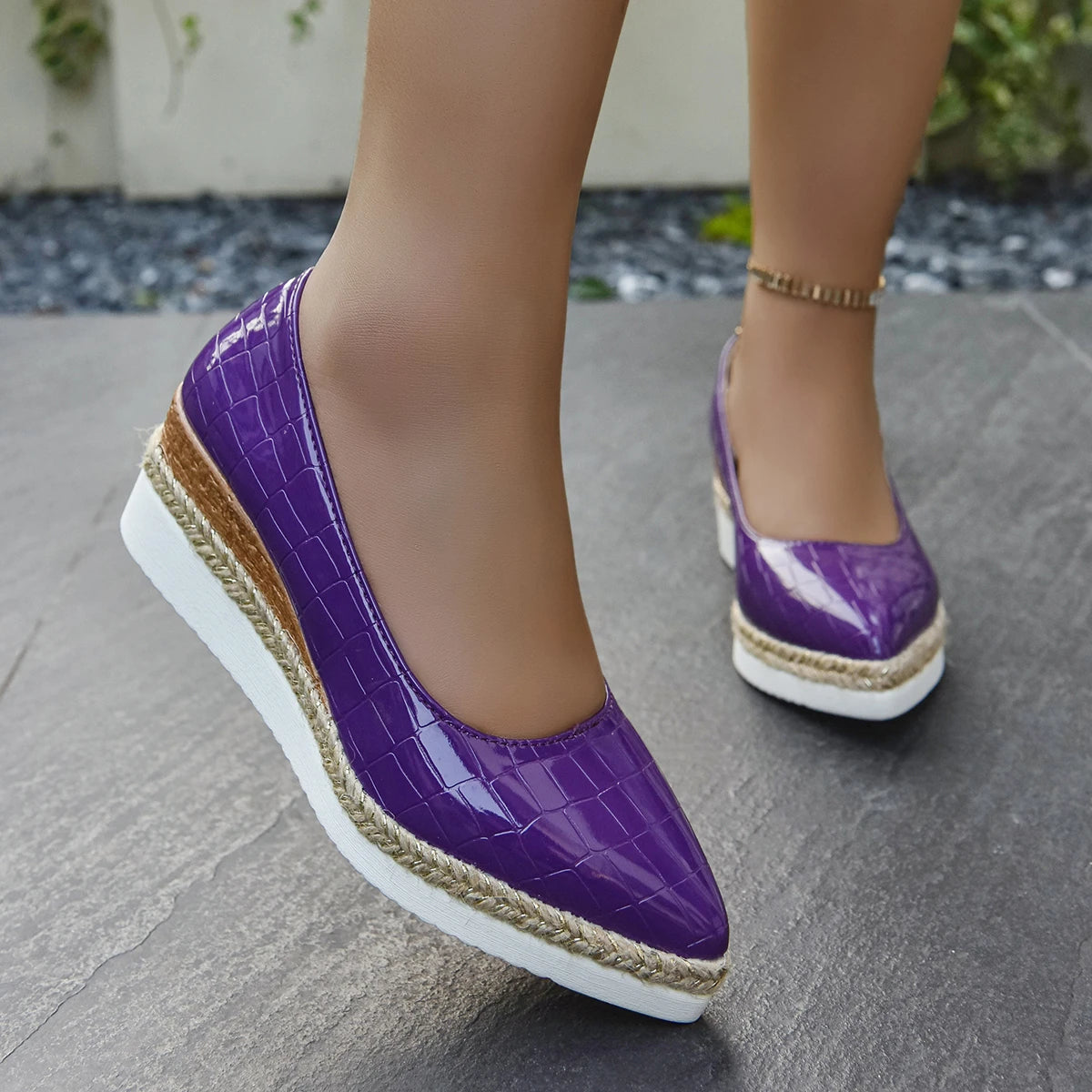 Catalina Skye Heels - Stylish Vegan Leather Wedge with All-Day Comfort