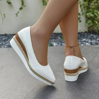 Catalina Skye Heels - Stylish Vegan Leather Wedge with All-Day Comfort