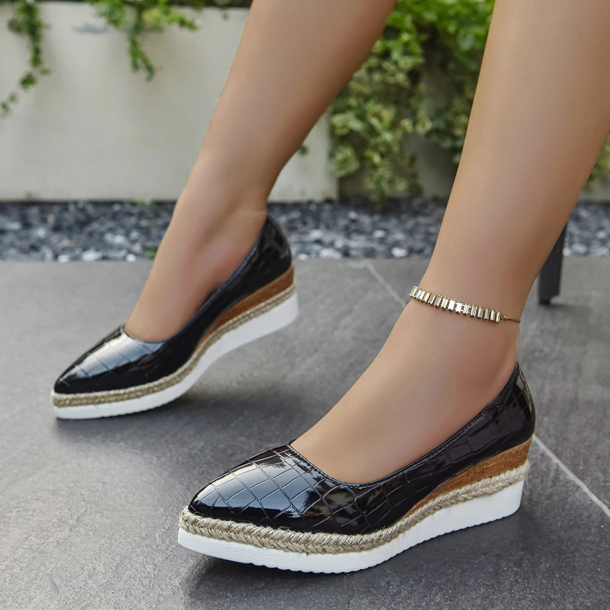 Catalina Skye Heels - Stylish Vegan Leather Wedge with All-Day Comfort
