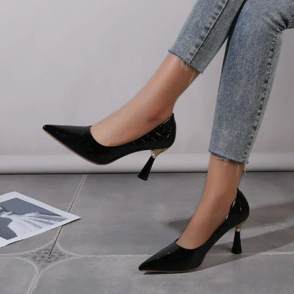 Celina Heels - Stylish White Pointed Toe Pumps for Women