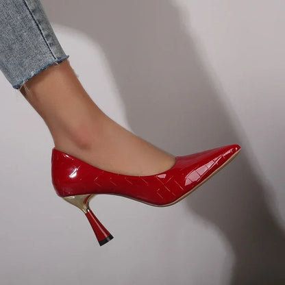 Celina Heels - Stylish White Pointed Toe Pumps for Women
