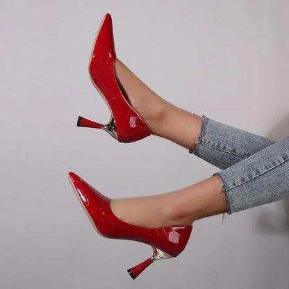 Celina Heels - Stylish White Pointed Toe Pumps for Women