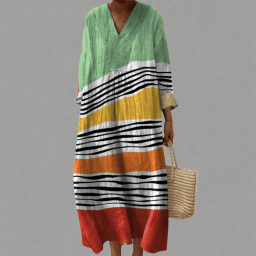 Coastal Stripes Maxi Dress - Lightweight Comfort & Effortless Summer Style
